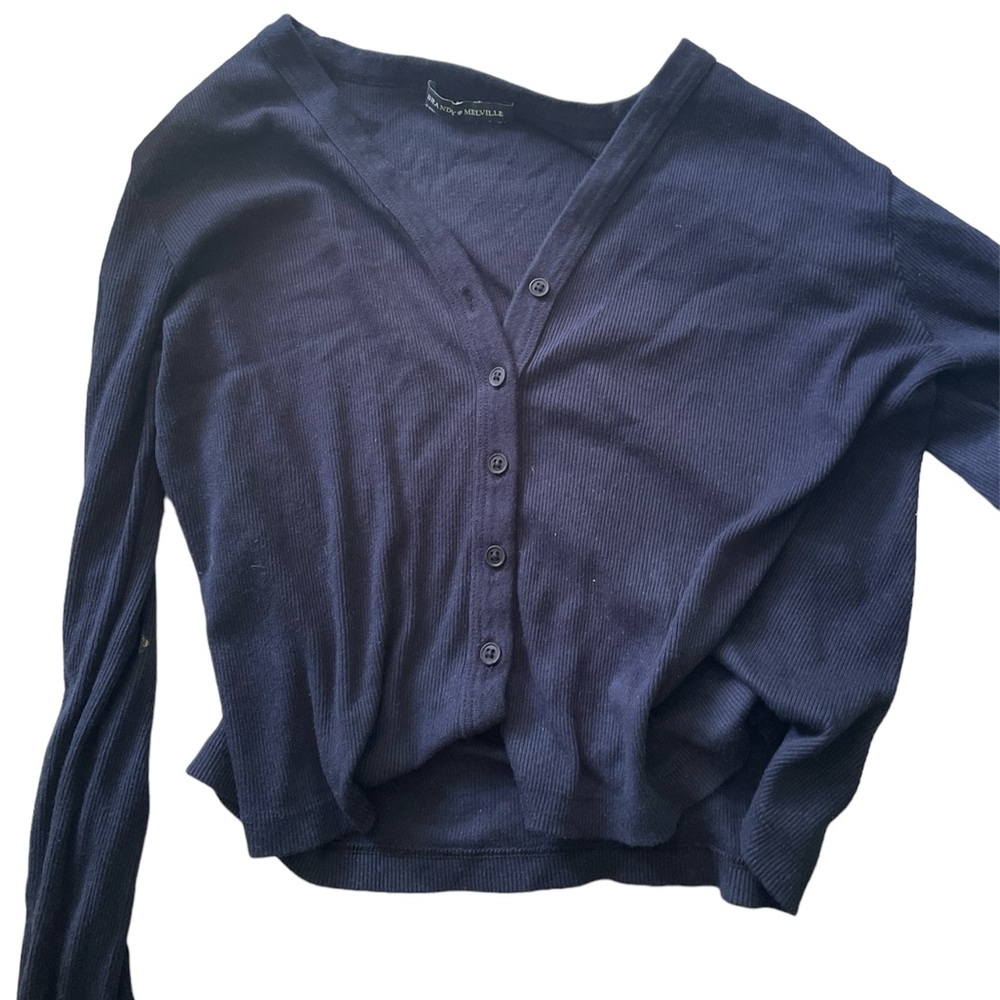 brandy melville dark blue long sleeve top